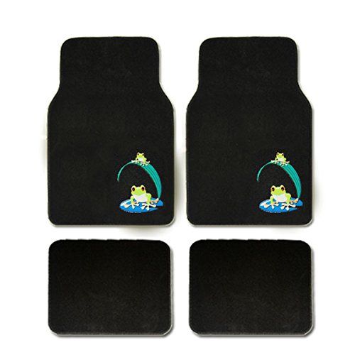  Yupbizauto Embroidery Front Rear Frog Logo Car Truck SUV Seat Cover Headrest Covers Floor Mats Full Set