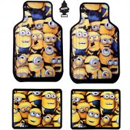 Yupbizauto Set of 4 Despicable Me Minion Auto Truck SUV Car Floor Mats with Air Freshener
