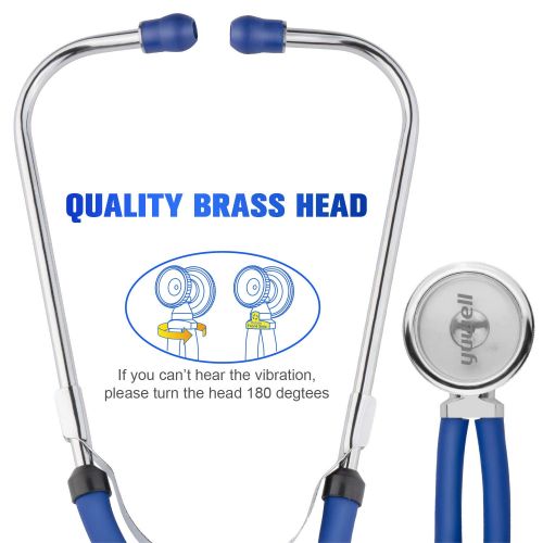  [아마존 핫딜]  [아마존핫딜]Stethoscope for Cardiology Medical and Home, Yuwell Dual Head Classic Light Weight Design, Double-Catheter Stethoscope for Multifunctional Uses, Gift for Nurses,Doctors, Medical St