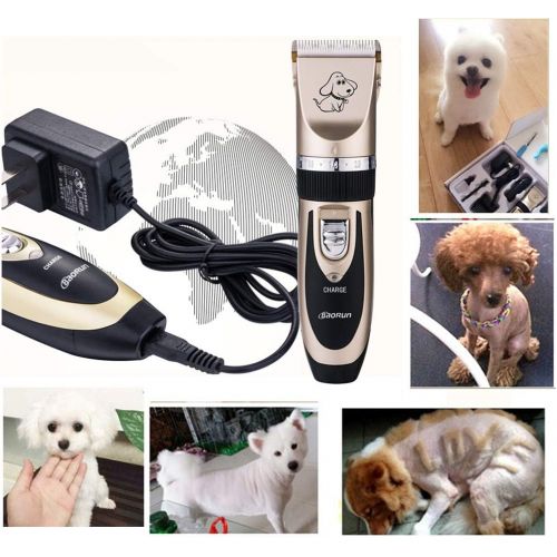  Yuxufeng BaoRun Pet Dog Grooming Clippers Professional Rechargeable Cordless Hair Clippers with Comb Low Noise for Small Medium Large Dogs Cats