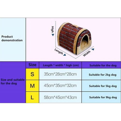  Yuxufeng Multifuctional Warm Fleece Soft Removable Dog House Nest with Mat Foldable Pet Dog Cat Bed House for Small Medium and Large Dogs