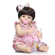 Yuye-xthriv yuye-xthriv Handmade Newborn Lifelike Vinyl Reborn Baby Doll Toy with Pacifier Milk Bottle