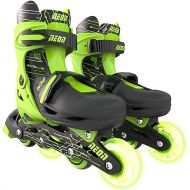 Yvolution Neon Kids Inline Skates - Adjustable Sizes and Light-Up LED Wheels Kids Roller Skates Beginners