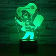 Yvv 3D Karaoke Singing Night Light 7 Colors Mood Light Touch Switch USB Table Desk LED Light Kids Home Party Birthday