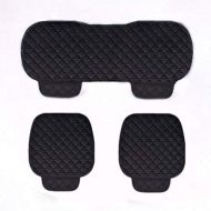 YwewY Car Seat Cushion,General Protector Cover Water Wave Anti-Skid Pad Mat Front & Back Set Small Size - 3PCs (Black)