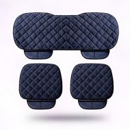 YwewY Car Seat Cushion, General Protector Cover Anti-skid Pad Mat Front & Back Set Small Size - 3PCs (Black)