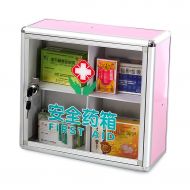 Yxsd First Aid Kit Household Wall-Mounted Medical Box, Medical Cabinet Emergency First Aid Locking Door