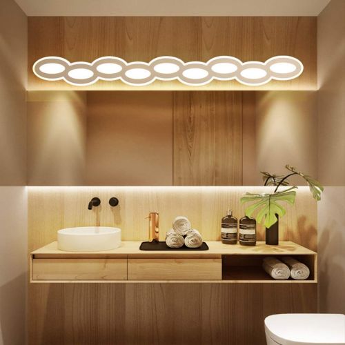  Yxx max Mirror Front Light Mirror Front Light LED Bathroom Wall Light Mirror Cabinet Light Dressing Table Light - Waterproof Anti-Fog Acrylic Simple Style (Color : White Light, Siz