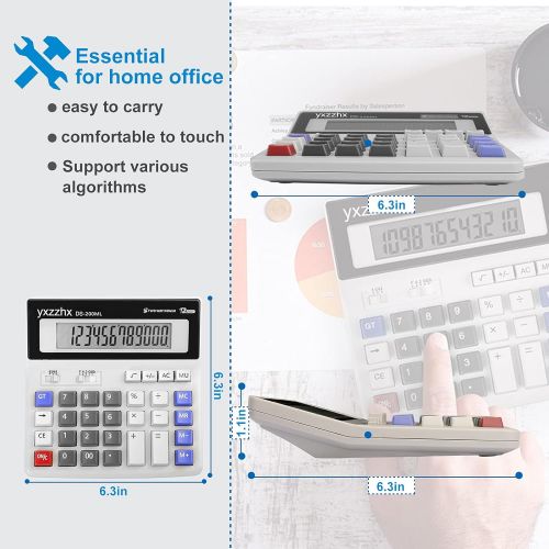  Yxzzhx Desk Calculator, Two Way Power Battery and Solar Calculators Desktop, Big Buttons Easy to Press Used as Office Calculators for Desk, 12 Digit Calculators Large Display Clearly