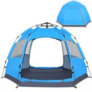 Yyqtzp 5-8 Person Instant Pop-Up Tent,Waterproof & Anti-UV Automatic Setup Easy to Setup and Foldable Big Space Family Outdoor Camping Beach Tents