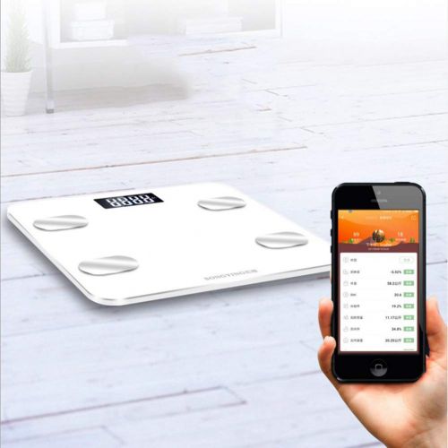  Yzpyd Wjq Body Fat Scales, Bluetooth Body Composition Digital Bathroom Scale, Smart Digital BMI Wireless Weight Scale, Body Composition Analyzer with Smartphone App,Black