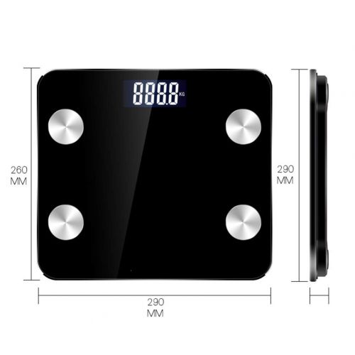  Yzpyd Wjq Body Fat Scales, Bluetooth Body Composition Digital Bathroom Scale, Smart Digital BMI Wireless Weight Scale, Body Composition Analyzer with Smartphone App,Black