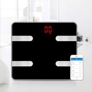 Yzpyd Wjq Human Body Weighing Body Fat Scale,180kg/100g Electrode Plate Bluetooth Scale Fat Scale Black