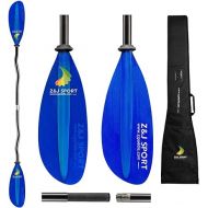 Z&J SPORT Sea Kayak Paddle Fiberglass Blade with Paddle Bag, Adjustable Recreational Touring Kayak Paddle for Dynamic Kayaking in Ocean, River, Lake