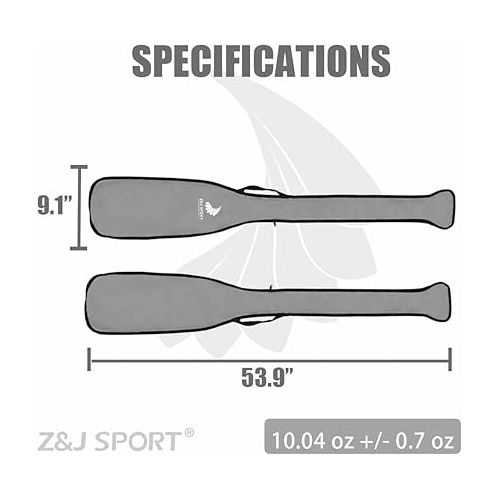  Z&J SPORT Dragon Boat Paddle Carbon Fiber, IDBF Approved Paddle with T Handle 46 inch & Gray Paddle Cover with Carry Handle