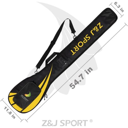  Z&J SPORT Outrigger Canoe Paddle Bag, Adjustable Shoulder Strap & Carry Handle, Multi-Pocket Paddle Cover for Accommodating 1-2 OC Paddle