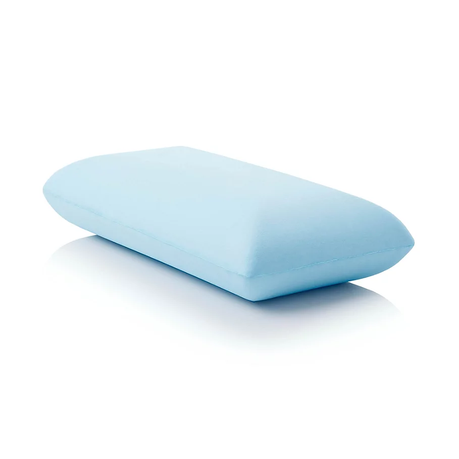 Malouf Z Gel Foam Mid Loft Plush Queen Memory Foam Pillow in Blue