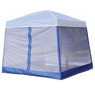 Z-Shade 10 Foot Angled Leg Screenroom Tent Camping Outdoor Patio Shelter, White (Canopy Not Included)