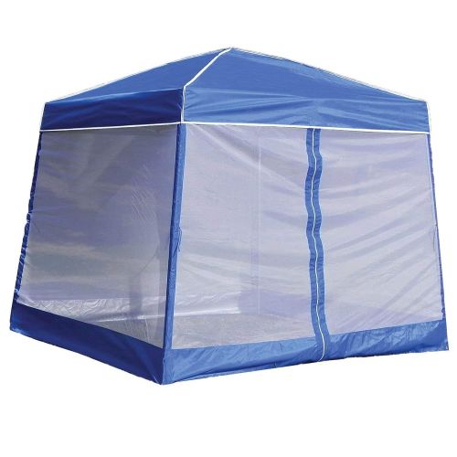  Z-Shade 10 Foot Angled Leg Screenroom Tent Camping Outdoor Patio Shelter, White (Canopy Not Included)