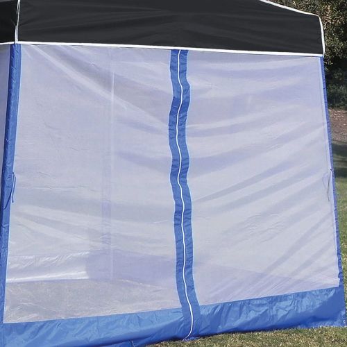  Z-Shade 10 x 10 Angled Leg Instant Black Canopy Shelter with Screen & Weights