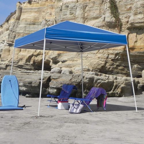  Z-Shade 10 x 10 Horizon Angled Leg Shade Canopy Tent Shelter with Side Walls