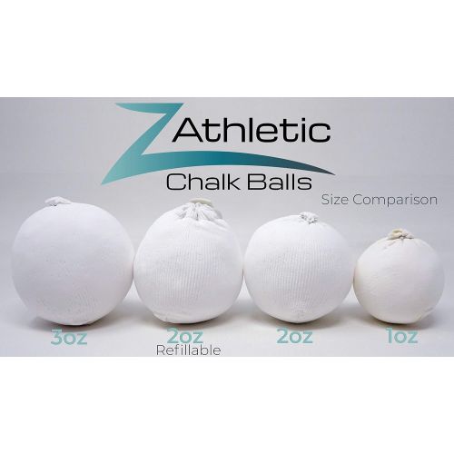 Z ATHLETIC Chalk Balls for Gymnastics, Weight Lifting, Rock Climbing, Gym, Crossfit Multiple Sizes