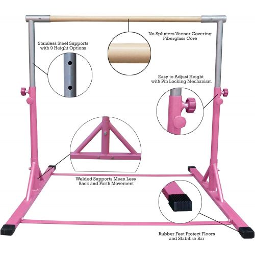  Z-Athletic Z Athletic Expandable Kip Bar for Gymnastics, Training in Multiple Colors