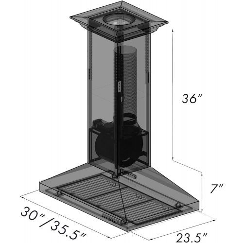  Z Line Kitchen and Bath ZLINE 36 in. 760 CFM Designer Series Copper Island Mount Range Hood (8NL2Ci-36)