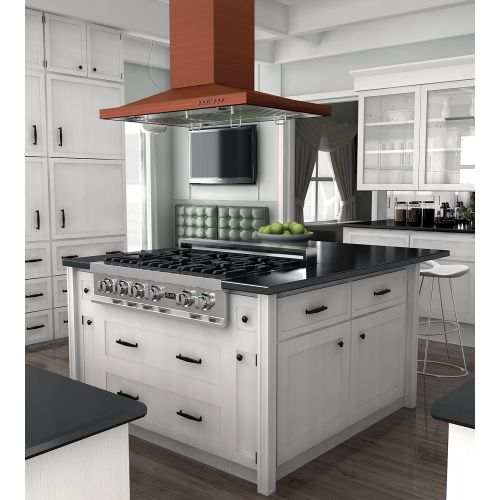  Z Line Kitchen and Bath ZLINE 36 in. 760 CFM Designer Series Copper Island Mount Range Hood (8NL2Ci-36)