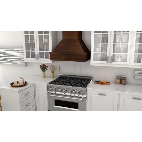  ZLINE Z Line 329WH-30 1200 CFM Wooden Wall Mount Range Hood, 30, WalnutHamilton