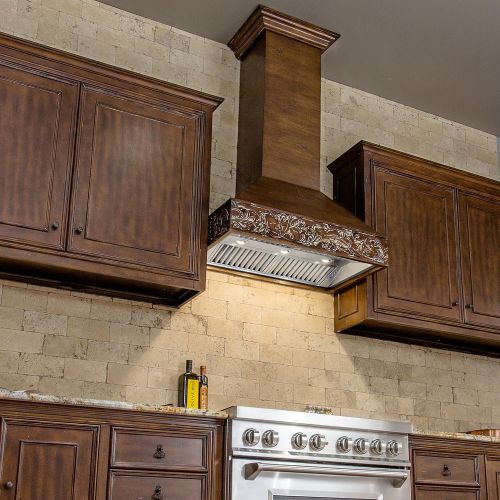  ZLINE Z Line 329WH-30 1200 CFM Wooden Wall Mount Range Hood, 30, WalnutHamilton