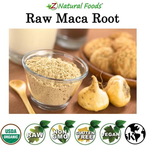  Z Natural Foods USDA Certified Organic Maca Root Powder (Bulk) - Non-GMO, Red, Yellow & Black Blend, Raw, Pure, Pesticide-free (5 lbs)