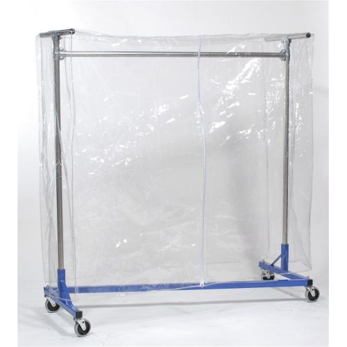  Z Rack Cover Clear Vinyl Cover with Zipper for 60 in. Z-Rack Garment Racks