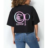 Z SUPPLY Op Big Circle Iron Black Crop T-Shirt