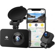 [아마존베스트]Z Z-Edge Z-Edge Dual Dash Cam Built-in Wi-Fi, Dual 1920x1080P FHD, Front and Rear Dash Cam with WDR, Night Vision, Parking Mode, G-Sensor, Loop Recording, Support 256GB Max