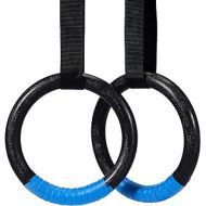 Z ZELUS ZELUS Gymnastic Rings, Exercise Olympic Rings with Adjustable Straps, Steel Buckles, Perfect for Workout, Strength Training, Pull-Ups and Dips (Black)