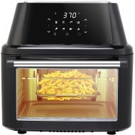 Z ZTDM Air Fryer Oven with Rotisserie, 17 QT 8-in-1 Air Fryer Dehydrator Toaster Oven with Trays, 1800W Airfryer 8 Cooking Presets & 9 Accessories, Digital LCD Touch Screen, ETL Ce