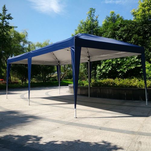  Z ZTDM 10 X 20 Pop Up Canopy Tent Instant Folding for Outdoor Wedding Party Event BBQ,Sunshade Snow Shelter Waterproof Garden Patio Gazebo,Blue