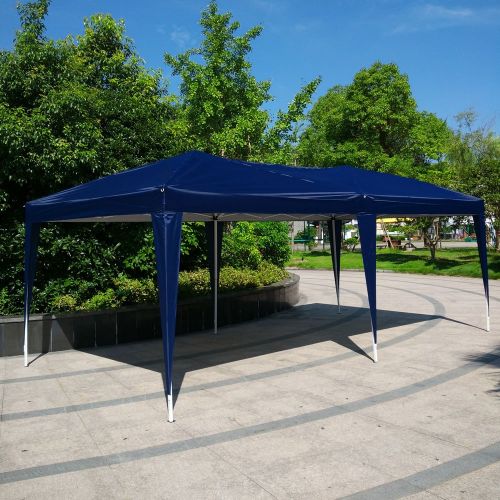  Z ZTDM 10 X 20 Pop Up Canopy Tent Instant Folding for Outdoor Wedding Party Event BBQ,Sunshade Snow Shelter Waterproof Garden Patio Gazebo,Blue