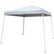 Z ZTDM Easy Pop-Up Instant Event Canopy Gazebo Party Tent Folding Portable Shelter Slant Leg with Carrying Bag-10 x 10 White