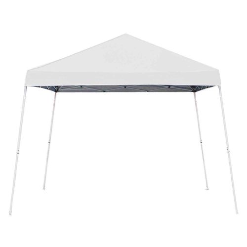  Z-Shade 10 x 10 Angled Leg Instant Shade Canopy Tent Portable Shelter, White