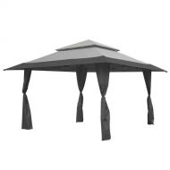 Z-Shade 13 x 13 Foot Instant Gazebo Canopy Tent Outdoor Patio Shelter, Gray