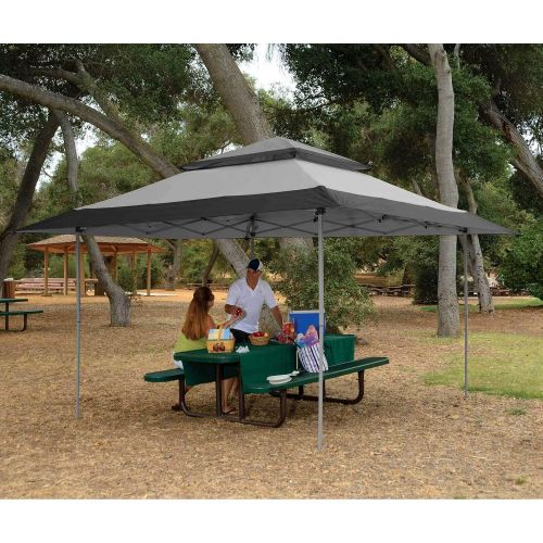  Z-Shade 13 x 13 Foot Instant Gazebo Canopy Tent Outdoor Patio Shelter, Gray