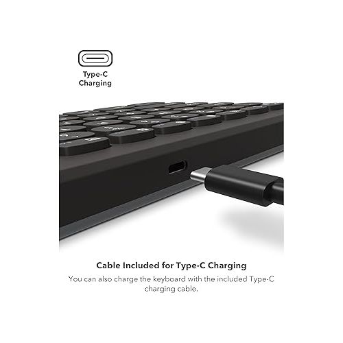  ZAGG Pro Keyboard 17 - Full-Size Wireless Charging Desktop Keyboard - Multi-Device Pairing - Compatible with Windows, macOS, iOS, Android, ChromeOS - Ergonomic Design for Efficient, Comfortable Typing