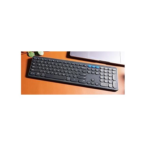  ZAGG Pro Keyboard 17 - Full-Size Wireless Charging Desktop Keyboard - Multi-Device Pairing - Compatible with Windows, macOS, iOS, Android, ChromeOS - Ergonomic Design for Efficient, Comfortable Typing