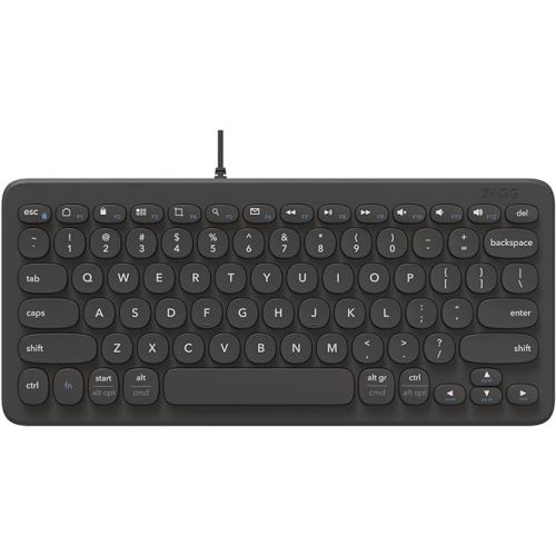  Zagg Connect Keyboard 12C - Compact Type-C Wired Desktop Keyboard - Universal Compatibility with Windows, ChromeOS, Android, iOS, macOS, iPadOS - Optimized Typing Experience - Eco-Conscious Design