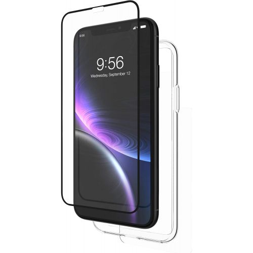  ZAGG InvisibleShield Glass+ 360 - Front + Back Screen Protection with Side Bumpers Made for Apple - Black iPhone X  XS