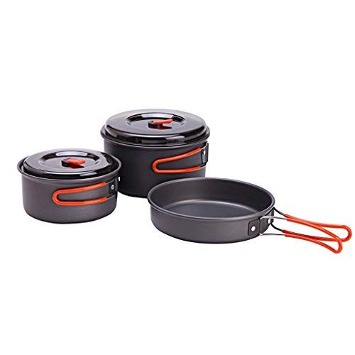  ZAIHW Portable Camping cookware Mess kit Folding Cookset for Hiking Backpacking Lightweight Durable Pot