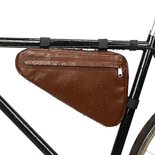 ZAIHW Bike Storage Frame Bag, Bicycle Front Tube Triangle Water Resistant Cycling Pack Strap On Saddle Pouch Bike Accessories Tool accessible Storage Bag for Road Mountain Cycling