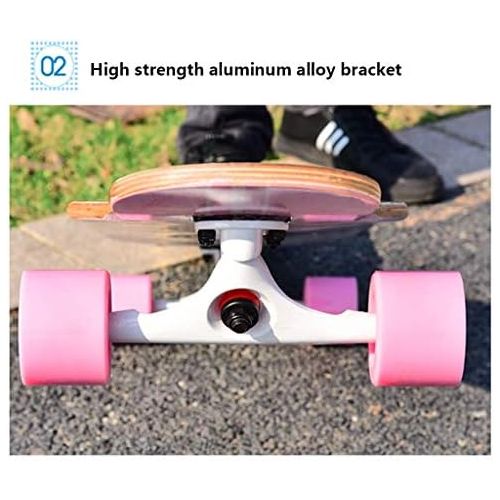  ZAIHW Deluxe Longboard Bamboo Skateboard Race 42 Inch Professional Dancing Longboard Cruise Lasting